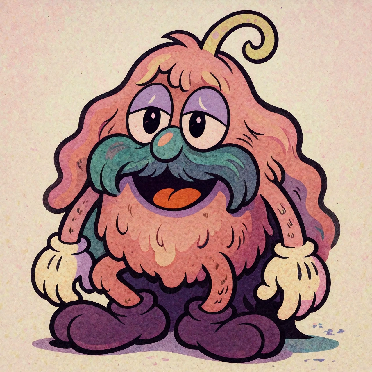 Fuzz, moustached forest creature at strength 1