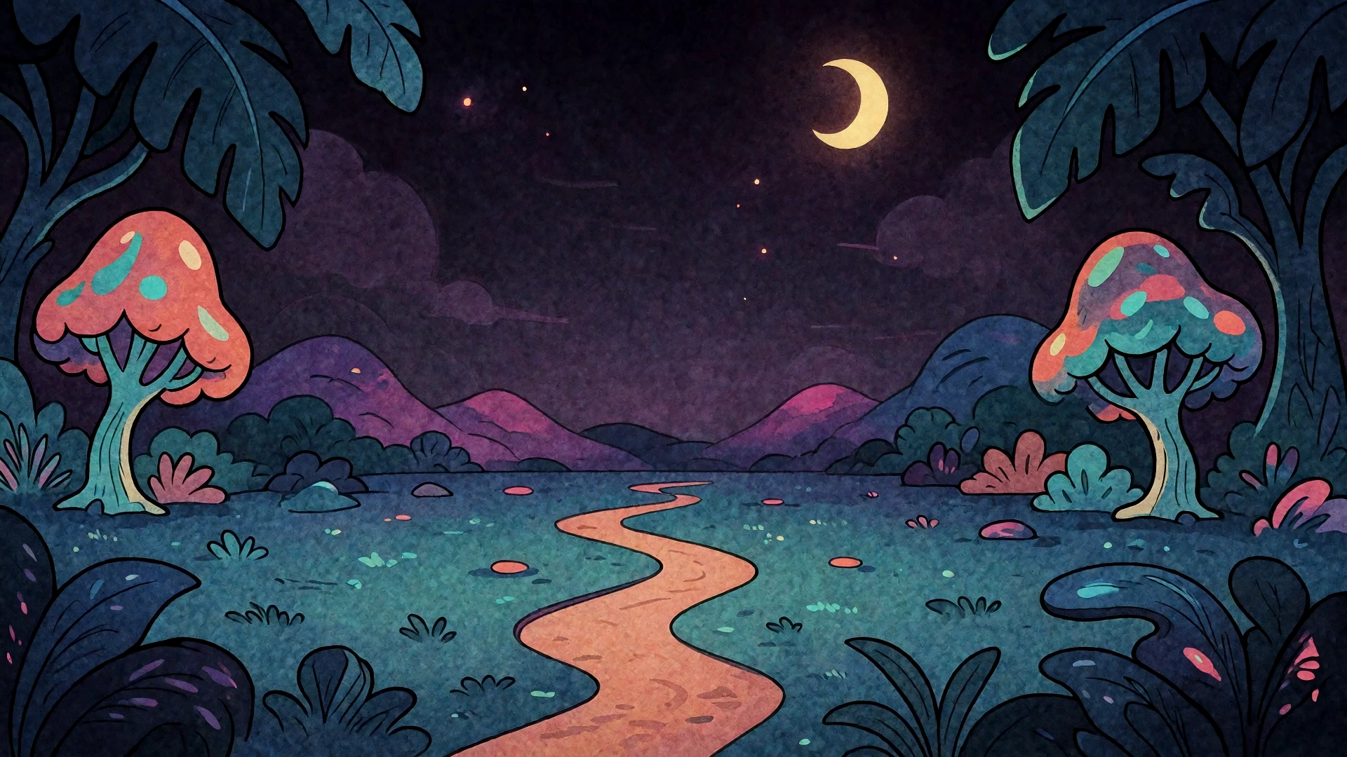midnight-grove landscape