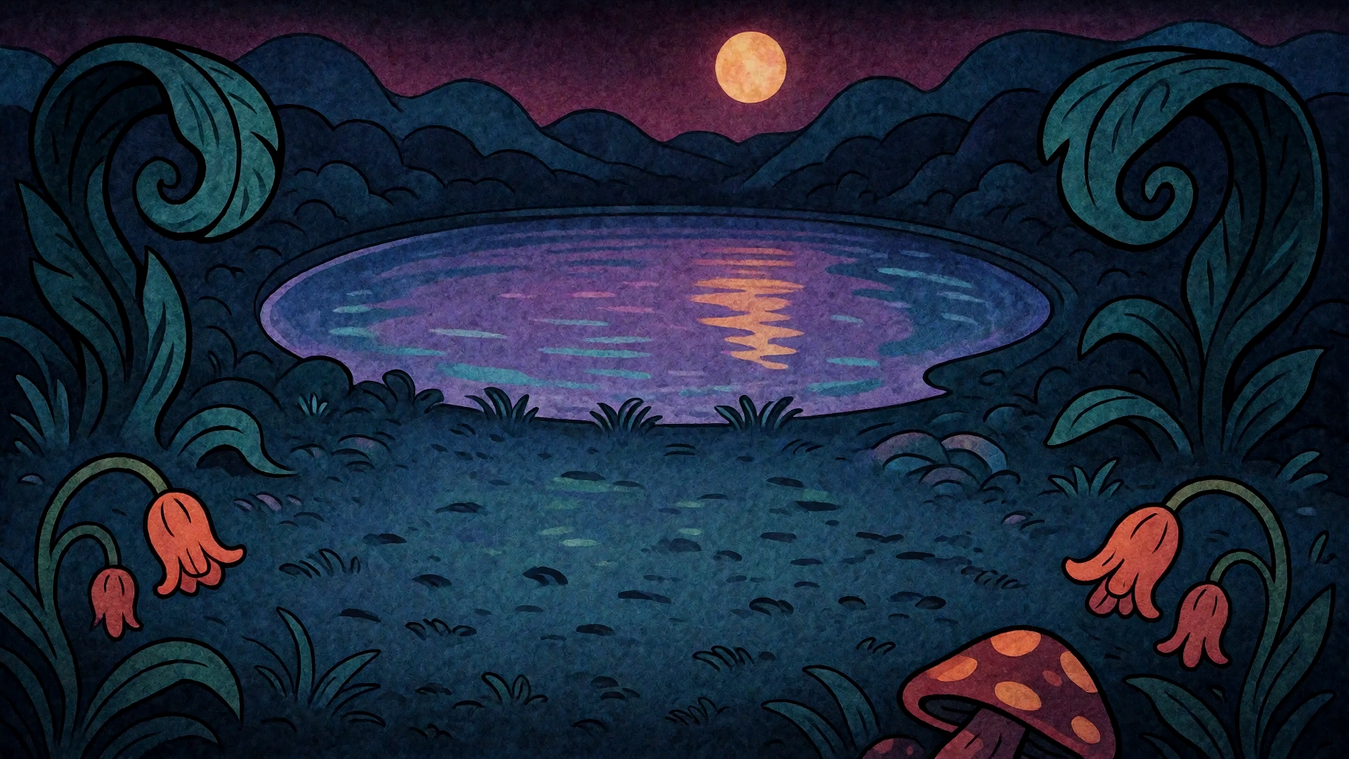 velvet-lagoon landscape